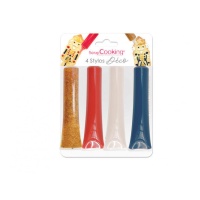 Set de bolígrafos sabor chocolate para decorar de Navidad de 25 gr - Scrapcooking - 4 unidades