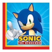 Servilletas de Sonic The Hedgehog de 16,5 x 16,5 cm - 20 unidades