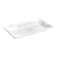 Vaciabolsillos rectangular blanco decapado de 27,6 x 16 cm - DCasa