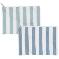 Neceser de rayas azules de 28 x 21 cm - 1 unidad