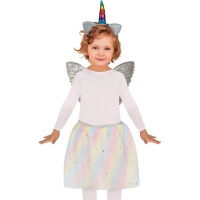 Conjunto de unicornio multicolor infantil