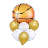 Bouquet de balón de Baloncesto - Eurofiestas - 7 unidades