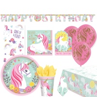 Pack de mesa de Unicornio mágico - 68 piezas