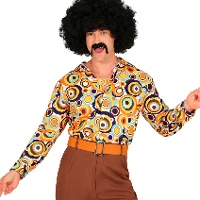 Camisa disfraz años 70 hippie clásico