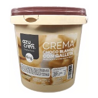 Crema de chocolate blanco con galleta de 6 kg - Azucren