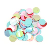 Lentejuelas de círculos de 2 cm multicolor - 15 gr