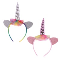 Diadema de unicornio de colores