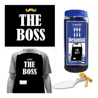 Kit delantal The Boss Bigote - 2 piezas