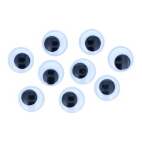 Ojos redondos negros móviles de 2 cm - Innspiro - 24 unidades