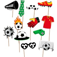 Kit para photocall de Fútbol fan - 12 unidades