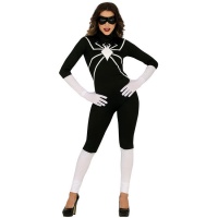 Disfraz de heroína araña negro para mujer