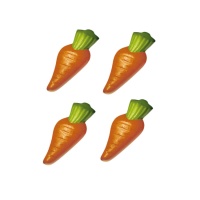 Figuras de chocolate blanco de zanahorias 2D - Dekora - 90 unidades