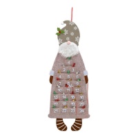 Calendario de adviento de Gnomo navideño con caramelos de 84 cm