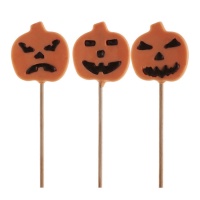 Piruleta de calabaza de chocolate de 20 gr - Dekora - 1 unidad