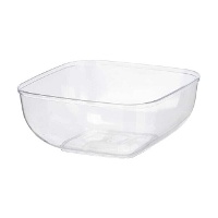Bol de 5 L transparente cuadrado - 1 unidad
