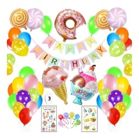 Kit de globos Candy Donut - Monkey Business - 52 unidades