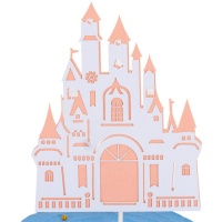 Topper de castillo rosa de princesa