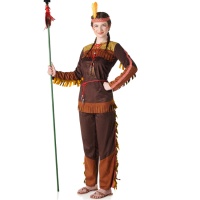 Disfraz de indio Arapahoe con pantalón para mujer