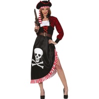 Disfraz de pirata con calavera para mujer