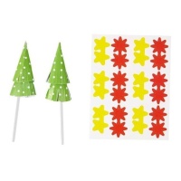 Picks de árbol de Navidad - Wilton - 12 unidades