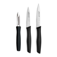 Set de pelador y 2 cuchillos mondadores de 8,5 y 10 cm de hoja Nova - Arcos