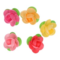 Obleas de flores camelias de colores de 4 cm - FunCakes - 5 unidades