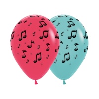 Globos de látex de notas musicales de Tik Tok de 30 cm - 12 unidades