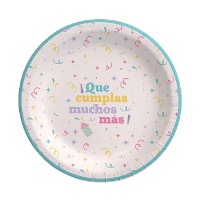 Platos de Cumpleaños de 18 cm - 8 unidades