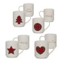 Tazas de 275 ml Merry Christmas - 4 unidades