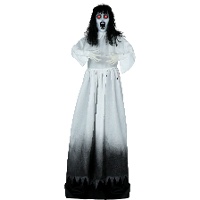 Mujer alta zombie con luz, sonido y movimiento de 1,80 m