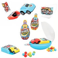 Turbo egg con coche y caramelos - 10 g