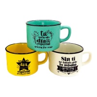 Taza con mensajes surtidos - 1 unidad