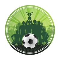Platos de fútbol campeones de 18 cm - 8 unidades