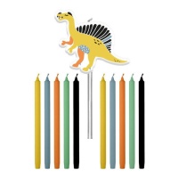 Set de velas de dinosaurio - 11 unidades