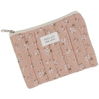 Neceser de Flores rosa de 17 x 12 cm