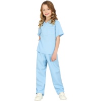 Disfraz de enfermera azul clásico infantil