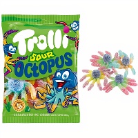 Pulpos de gominola con pica pica - Trolli sour octopus - 100 gr