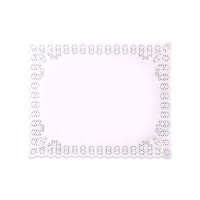 Blonda de papel blanco rectangular de 34 x 41 cm - Maxi Products - 5 unidades