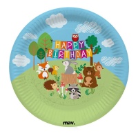 Platos de Animales Woodland de 22,7 cm - 8 unidades