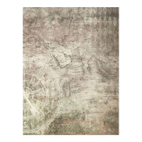Papel de arroz de mapa de 29,7 x 42,5 cm - Artis decor - 1 unidad