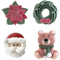 Figuras de azúcar de Navidad figuras surtidas - Dekora - 48 unidades