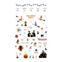 Pegatinas de Halloween formas y diseños surtidos - 1 lámina