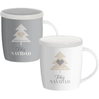 Taza de 350 ml Feliz Navidad nordic con filtro para té - 1 unidad