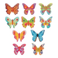 Obleas de mariposas de colores de 4 cm - Dekora - 200 unidades