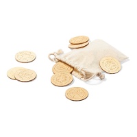Juego de parejas de madera con bolsita