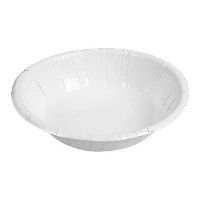 Bols de 17 cm redondos de cartón blanco - 6 unidades