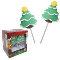 Piruletas de árbol de navidad de chocolate de 40 gr - 18 unidades