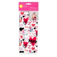 Bolsas para dulces de San Valentín de 10 x 24 cm - Wilton - 30 unidades