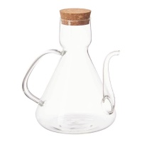 Aceitera de 1000 ml de borosilicato con tapa de corcho