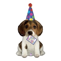 Globo de cachorro Happy Birthday de 104 cm - Grabo